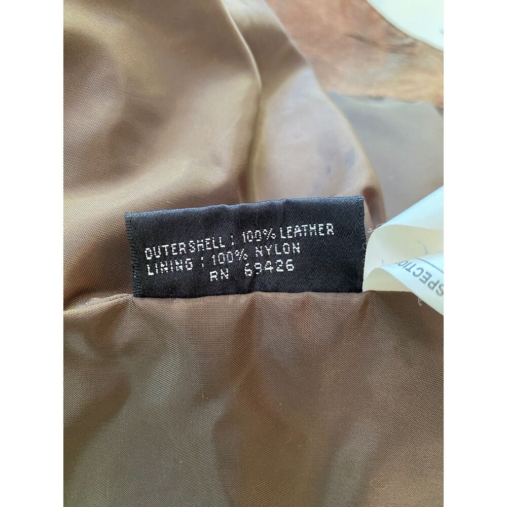 Vintage 1986 Wilsons Leather Brown Marbled Suede Jacket Large 3 Button Blazer, S - Picture 8 of 8